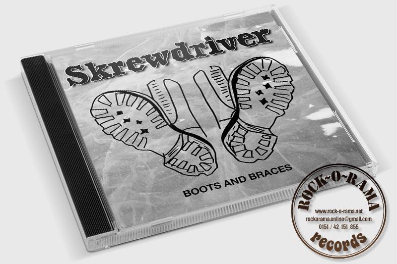 Abbildung der Titelseite der Skrewdriver CD Boots and Braces