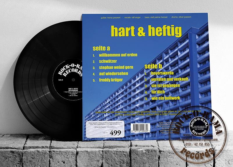 Image of Backcover of Hart und Heftig LP Hoyerswerda