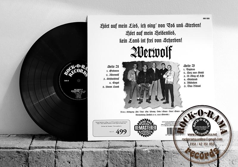 Image of the backcover of Werwolf LP Schlachtruf + Bonus, Edition 2022